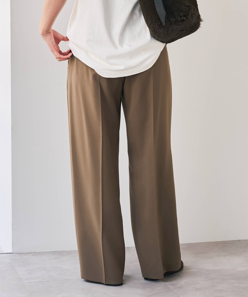 Spick & Span(スピックアンドスパン)の「ソフトタッチイージースラックスパンツ(スラックス・レディース・ネイビー/ベージュ/キャメル・38/36/40/34)」の20枚目の写真