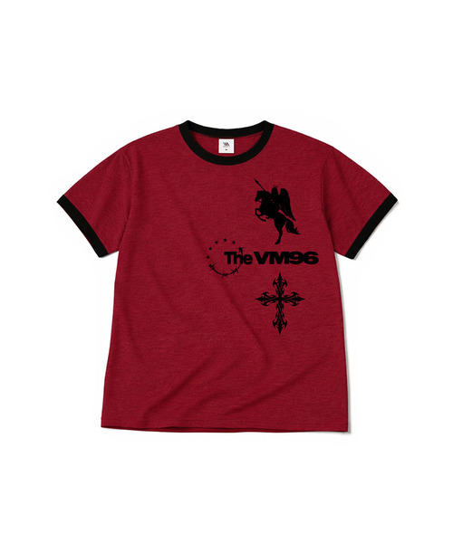 VENHIT(ベンヒット)の「サイドプリントリングリーバンパイTシャツ(Tシャツ/カットソー・レディース・クリーム/スカイブルー/ライトグレー/バーガンディー・LARGE/MEDIUM)」の4枚目の写真