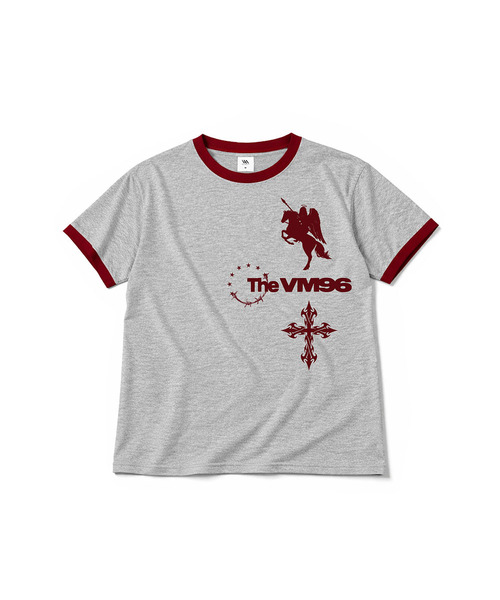 VENHIT(ベンヒット)の「サイドプリントリングリーバンパイTシャツ(Tシャツ/カットソー・レディース・クリーム/スカイブルー/ライトグレー/バーガンディー・LARGE/MEDIUM)」の2枚目の写真