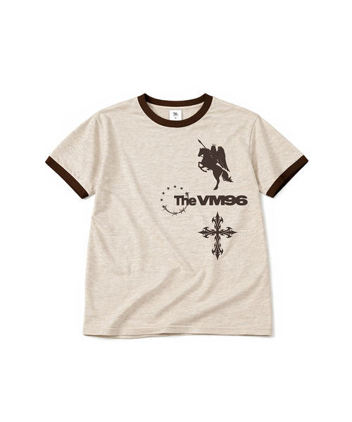 VENHIT(ベンヒット)の「サイドプリントリングリーバンパイTシャツ(Tシャツ/カットソー・レディース・クリーム/スカイブルー/ライトグレー/バーガンディー・LARGE/MEDIUM)」の3枚目の写真