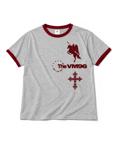 VENHIT(ベンヒット)の「サイドプリントリングリーバンパイTシャツ(Tシャツ/カットソー・レディース・クリーム/スカイブルー/ライトグレー/バーガンディー・LARGE/MEDIUM)」の6枚目の写真