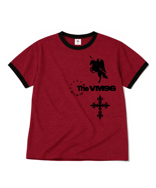 VENHIT(ベンヒット)の「サイドプリントリングリーバンパイTシャツ(Tシャツ/カットソー・レディース・クリーム/スカイブルー/ライトグレー/バーガンディー・LARGE/MEDIUM)」の7枚目の写真
