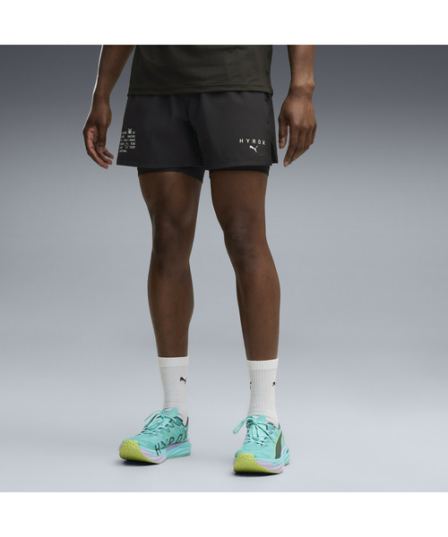 PUMA(プーマ)の「PUMA プーマ メンズ トレーニング PUMA x HYROX 2IN1 PWRMODE ショーツ(その他パンツ・メンズ・ブラック/ライム・LARGE/X-LARGE/MEDIUM/SMALL)」の4枚目の写真