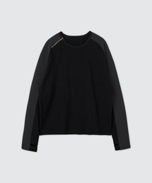 LEARVE（ルアブ）の「レイナー スラブ ワッフル ジッパー ロングスリーブ チャコール（Tシャツ/カットソー）」