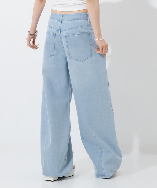 ANAP（アナップ）の「抜染プリントデニムワイドパンツ（その他パンツ・レディース・ライトブルー/ピンク・M/S）」の10枚目の写真