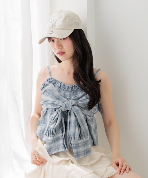 Heather(ヘザー)の「マルチWAYドッキングシャツ2 1054538(シャツ/ブラウス・レディース・ブルー/レッド/ブラウン/ネイビー・FREE)」の3枚目の写真