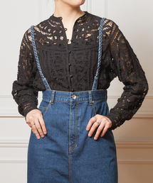IENA LA BOUCLE | IENA LA BOUCLE バテンレースブラウス(シャツ/ブラウス)