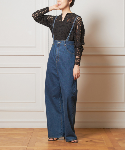 IENA LA BOUCLE（イエナラブークル）の「IENA LA BOUCLE バテンレースブラウス（シャツ/ブラウス・レディース・ブラック/ホワイト・FREE）」の9枚目の写真
