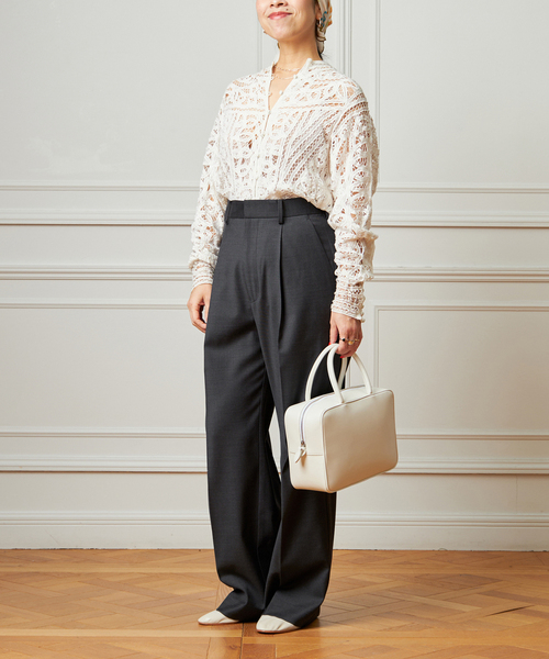 IENA LA BOUCLE（イエナラブークル）の「IENA LA BOUCLE バテンレースブラウス（シャツ/ブラウス・レディース・ブラック/ホワイト・FREE）」の19枚目の写真