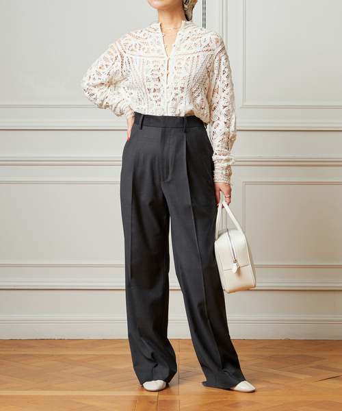 IENA LA BOUCLE（イエナラブークル）の「IENA LA BOUCLE バテンレースブラウス（シャツ/ブラウス・レディース・ブラック/ホワイト・FREE）」の20枚目の写真