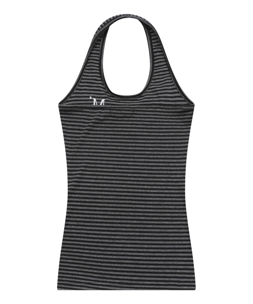 MUCENT(ムセント)の「マヨホルターネックストライプロングスリーブレス(Tシャツ/カットソー・レディース・チャコールグレー×ブラック・FREE)」の6枚目の写真