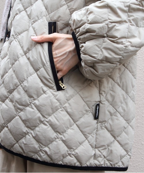 GYMPHLEX(ジムフレックス)の「Gymphlex/ジムフレックス キルトダウン パフスリーブ ミドルコート QUILT DOWN PUFF SLEEVE MIDDLE COAT GY-A0717 NYM(ダウンジャケット/コート・レディース・ブラック/グレイッシュベージュ・14)」の4枚目の写真