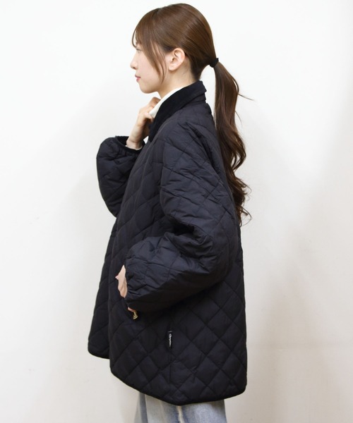 GYMPHLEX(ジムフレックス)の「Gymphlex/ジムフレックス キルトダウン パフスリーブ ミドルコート QUILT DOWN PUFF SLEEVE MIDDLE COAT GY-A0717 NYM(ダウンジャケット/コート・レディース・ブラック/グレイッシュベージュ・14)」の16枚目の写真