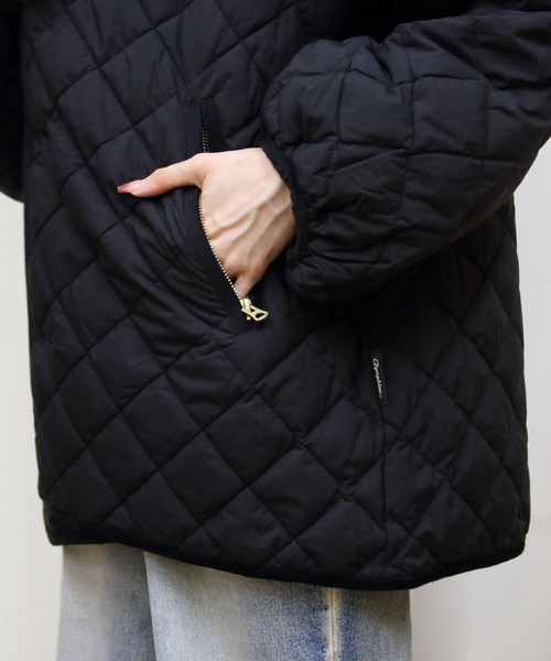 GYMPHLEX(ジムフレックス)の「Gymphlex/ジムフレックス キルトダウン パフスリーブ ミドルコート QUILT DOWN PUFF SLEEVE MIDDLE COAT GY-A0717 NYM(ダウンジャケット/コート・レディース・ブラック/グレイッシュベージュ・14)」の19枚目の写真