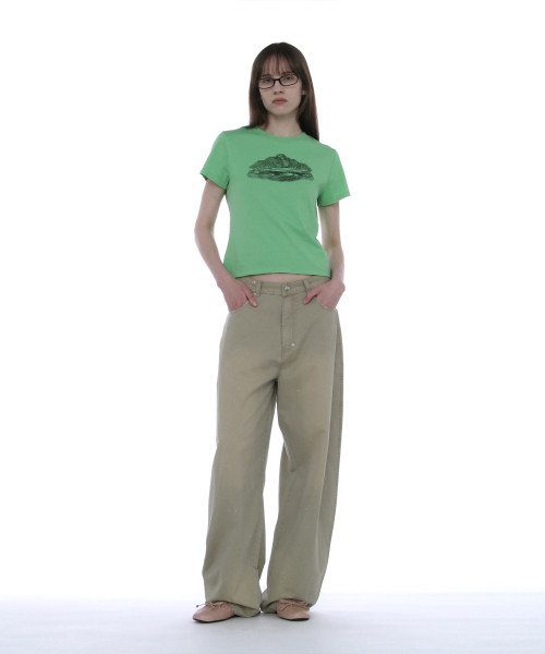 PARTIMENTO WOMEN(パルティメントウィメン)の「ダスティウォッシュラウンドパンツ_ベージュ(その他パンツ・レディース・その他・SMALL/MEDIUM)」の5枚目の写真