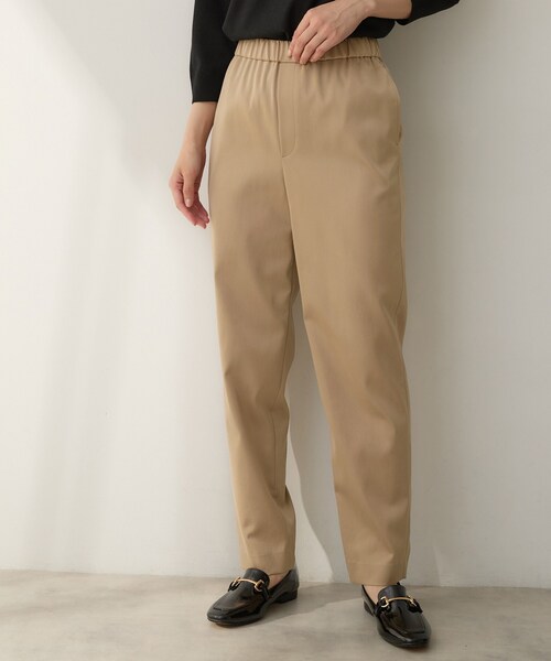 UNTITLED(アンタイトル)の「【ウエストゴム/リラクシー】シャイニーキュプラテーパードパンツ(その他パンツ・レディース・ブラック/キャメル/カーキ・00/01/02/03/04/42/46/48/50/44)」の3枚目の写真