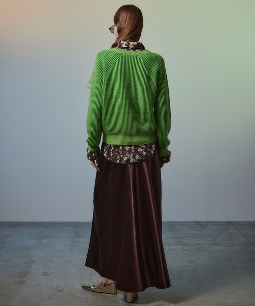 MAISON SPECIAL(メゾンスペシャル)の「Satin Skirt/サテンスカート(スカート・レディース・ブラック/ブラウン/ブルー/イエロー・38/36)」の9枚目の写真