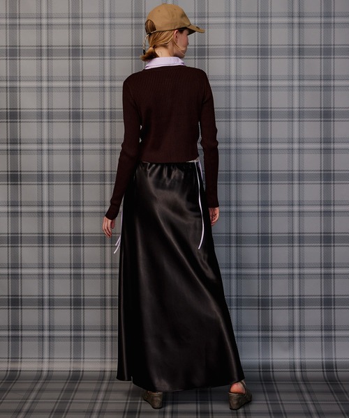 MAISON SPECIAL(メゾンスペシャル)の「Satin Skirt/サテンスカート(スカート・レディース・ブラック/ブラウン/ブルー/イエロー・38/36)」の17枚目の写真