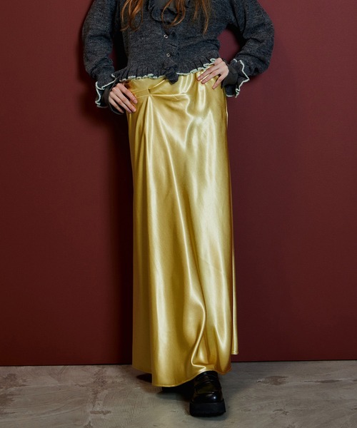 MAISON SPECIAL(メゾンスペシャル)の「Satin Skirt/サテンスカート(スカート・レディース・ブラック/ブラウン/ブルー/イエロー・38/36)」の18枚目の写真