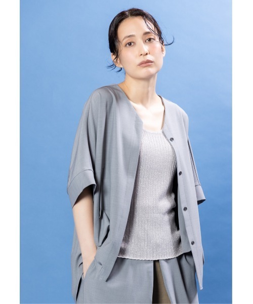 OSMOSIS(オズモーシス)の「バイカラーバックタックブルゾン(その他アウター・レディース・グレー/ブラウン/ブラック・ONE SIZE)」の3枚目の写真