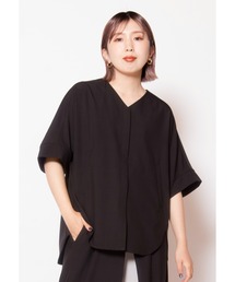 バイカラーバックタックブルゾン