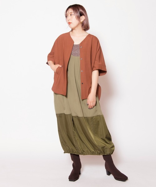 OSMOSIS(オズモーシス)の「バイカラーバックタックブルゾン(その他アウター・レディース・グレー/ブラウン/ブラック・ONE SIZE)」の21枚目の写真