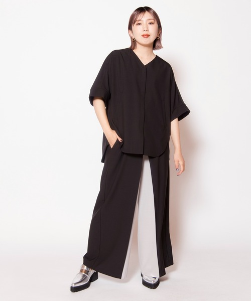 OSMOSIS(オズモーシス)の「バイカラーバックタックブルゾン(その他アウター・レディース・グレー/ブラウン/ブラック・ONE SIZE)」の13枚目の写真