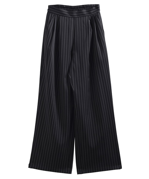 SUNFLOWER EIGHT(サンフラワーエイト)の「ストライプツータックストレートパンツ(その他パンツ・レディース・ブラック/チャコール/ライトグレー/グレイッシュベージュ・M)」の13枚目の写真