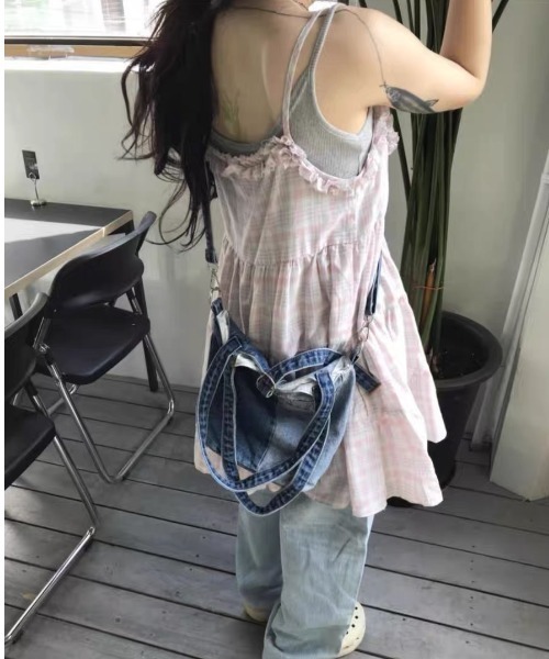 tunee(チュニー)の「【TUNE】チェックフリルワンピース(ワンピース・レディース・ピンク/イエロー・FREE)」の9枚目の写真