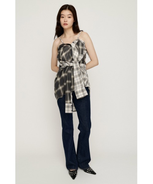 SLY(スライ)の「2WAY ASYMMETRY SH 2ウェイアシンメトリーシャツ 秋服 冬服(シャツ/ブラウス・レディース・ベージュ系その他/ブラック系その他2/ブルー・FREE)」の21枚目の写真