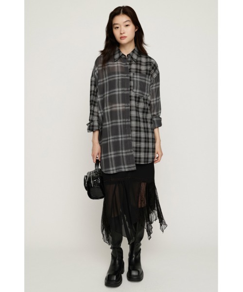 SLY(スライ)の「2WAY ASYMMETRY SH 2ウェイアシンメトリーシャツ 秋服 冬服(シャツ/ブラウス・レディース・ベージュ系その他/ブラック系その他2/ブルー・FREE)」の22枚目の写真