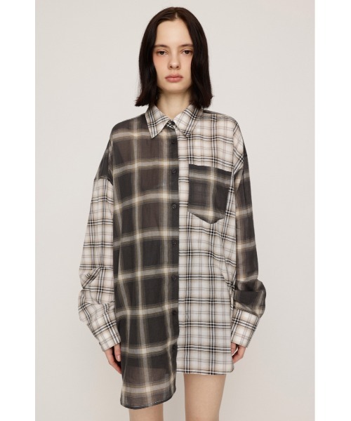 SLY(スライ)の「2WAY ASYMMETRY SH 2ウェイアシンメトリーシャツ 秋服 冬服(シャツ/ブラウス・レディース・ベージュ系その他/ブラック系その他2/ブルー・FREE)」の7枚目の写真