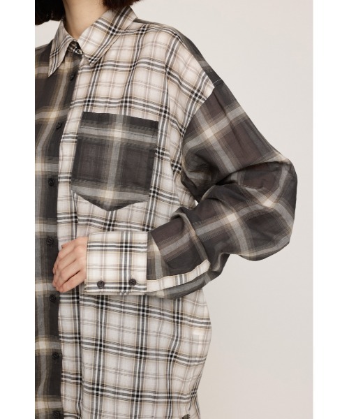 SLY(スライ)の「2WAY ASYMMETRY SH 2ウェイアシンメトリーシャツ 秋服 冬服(シャツ/ブラウス・レディース・ベージュ系その他/ブラック系その他2/ブルー・FREE)」の12枚目の写真