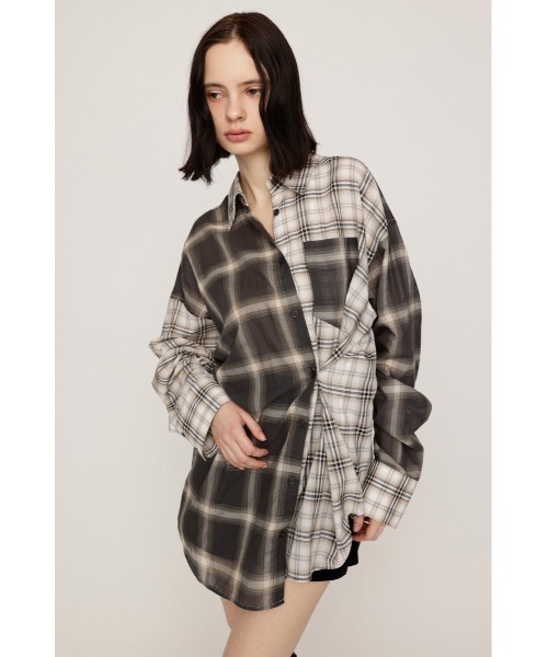 SLY(スライ)の「2WAY ASYMMETRY SH 2ウェイアシンメトリーシャツ 秋服 冬服(シャツ/ブラウス・レディース・ベージュ系その他/ブラック系その他2/ブルー・FREE)」の15枚目の写真