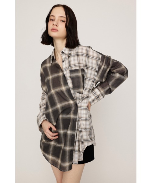 SLY(スライ)の「2WAY ASYMMETRY SH 2ウェイアシンメトリーシャツ 秋服 冬服(シャツ/ブラウス・レディース・ベージュ系その他/ブラック系その他2/ブルー・FREE)」の16枚目の写真