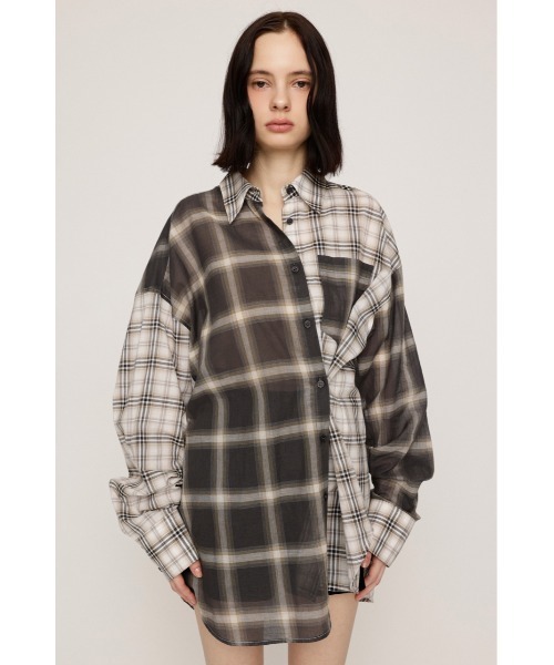 SLY(スライ)の「2WAY ASYMMETRY SH 2ウェイアシンメトリーシャツ 秋服 冬服(シャツ/ブラウス・レディース・ベージュ系その他/ブラック系その他2/ブルー・FREE)」の17枚目の写真