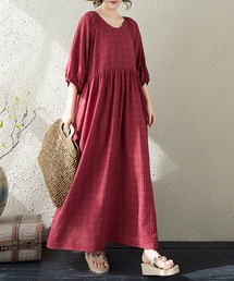 多色展開×ギャザーウエストワンピース