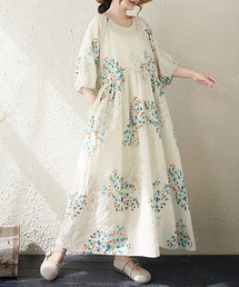 多色展開×ギャザーウエストワンピース