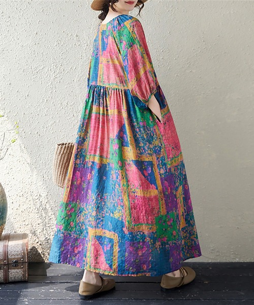 Doux Belle(ドゥーベル)の「多色展開×ギャザーウエストワンピース(ワンピース・レディース・A/B/C/D/E/F/G/H/I/J・FREE)」の20枚目の写真