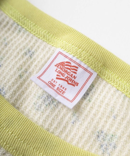 JEMORGAN（ジェーイーモーガン）の「【87】【JEMORGAN/ジェーイーモーガン】花柄 ワッフル クレリック クルーネック ロングスリーブ Tシャツ/レディース/ワンマイルウェア/リラックスウェア（Tシャツ/カットソー・レディース・ピンク/ラベンダー/グリーン/ライム・FREE）」の18枚目の写真