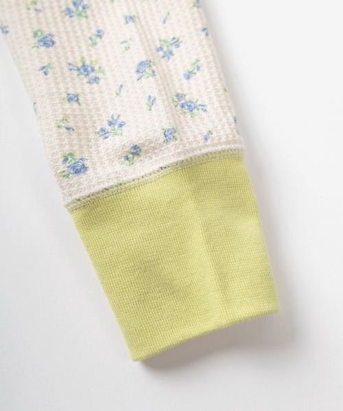 JEMORGAN（ジェーイーモーガン）の「【87】【JEMORGAN/ジェーイーモーガン】花柄 ワッフル クレリック クルーネック ロングスリーブ Tシャツ/レディース/ワンマイルウェア/リラックスウェア（Tシャツ/カットソー・レディース・ピンク/ラベンダー/グリーン/ライム・FREE）」の20枚目の写真