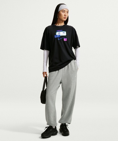 NIKE(ナイキ)の「《セットアップ対応商品》ナイキ スタジオ フリース ライトウェイト ウィメンズ オーバーサイズド ハイライズ カフ パンツ / Nike Studio Fleece Lightweight Women's Oversized High-Rise Cuffed Pants IM8512-063 Dark Grey Heather(スウェットパンツ・レディース・グレー系その他・XS/XL/L/S/M)」の12枚目の写真