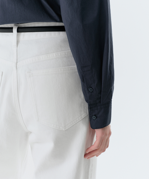MUSINSA STANDARD WOMAN（ムシンサスタンダードウーマン）の「ウィメンズレギュラーワッシドポプリンシャツ[ネイビー]（シャツ/ブラウス・レディース・その他・LARGE/SMALL/MEDIUM/X-SMALL）」の2枚目の写真