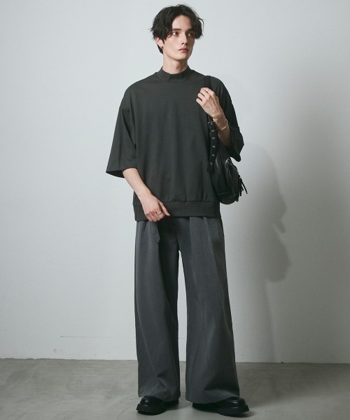 DAZE(デイズ)の「ポリエステルツイル 2タックワイドパンツ(ベルト付き)(スラックス・メンズ・チャコールグレー/ブラック・SMALL/MEDIUM/LARGE/X-LARGE)」の19枚目の写真