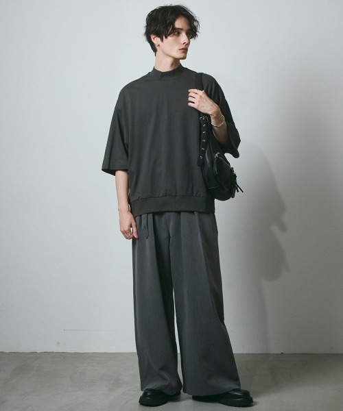 DAZE(デイズ)の「ポリエステルツイル 2タックワイドパンツ(ベルト付き)(スラックス・メンズ・チャコールグレー/ブラック・SMALL/MEDIUM/LARGE/X-LARGE)」の20枚目の写真