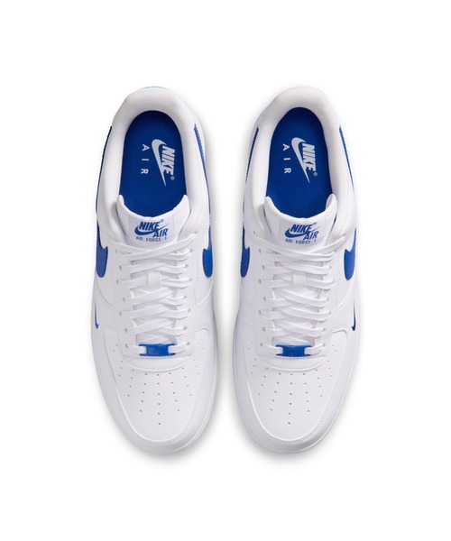 NIKE（ナイキ）の「NIKE/ナイキ ｴｱ ﾌｫｰｽ 1 07（スニーカー・メンズ・ホワイト×ブルー・25.5cm/26cm/26.5cm/27cm/27.5cm/28cm）」の3枚目の写真