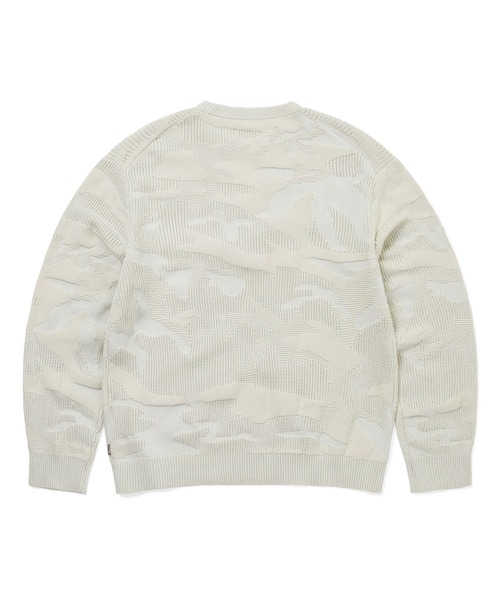 thisisneverthat（ディスイズネバーザット）の「Camouflage Jacquard Knit Crew（スウェット・メンズ・ナチュラル/パープル系その他/ダークネイビー・L/M/S/XL）」の5枚目の写真