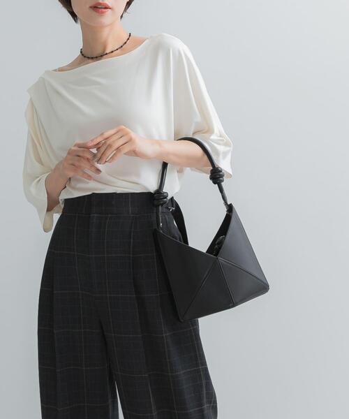 URBAN RESEARCH ROSSO WOMEN(アーバンリサーチ ロッソ)の「クールタッチドレーププルオーバー(Tシャツ/カットソー・レディース・モカ/オフホワイト/ブラック・FREE)」の2枚目の写真
