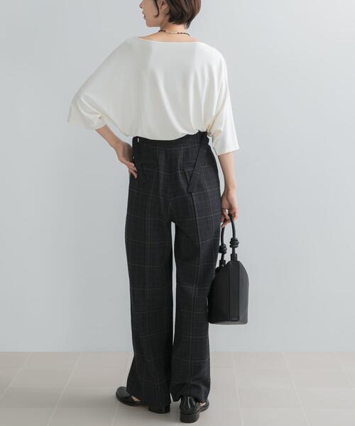 URBAN RESEARCH ROSSO WOMEN(アーバンリサーチ ロッソ)の「クールタッチドレーププルオーバー(Tシャツ/カットソー・レディース・モカ/オフホワイト/ブラック・FREE)」の7枚目の写真