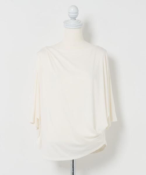 URBAN RESEARCH ROSSO WOMEN(アーバンリサーチ ロッソ)の「クールタッチドレーププルオーバー(Tシャツ/カットソー・レディース・モカ/オフホワイト/ブラック・FREE)」の9枚目の写真